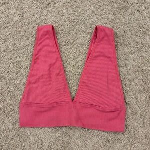 Garage Pink Seamless Plunge Tank Top
